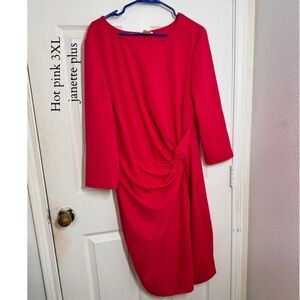 Hot pink business casual dress